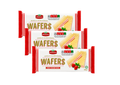 BELLO Creamy Strawberry Wafers 3 x 100g – Crispy Wafers with Strawberry Cream