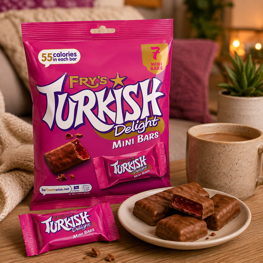 Fry's Turkish Delight Mini Bars 3 x 105g – 21 Milk Chocolate Covered Mini Treats