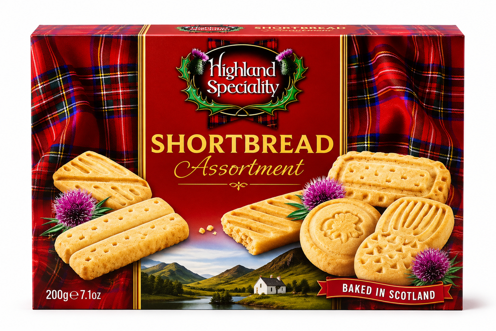 Highland Shortbread Assortment 2 x 200g – Traditional Scottish-Style Biscuits