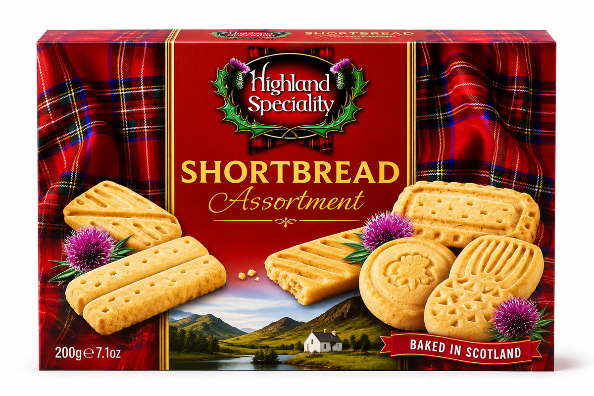 Highland Shortbread Assortment 2 x 200g – Traditional Scottish-Style Biscuits