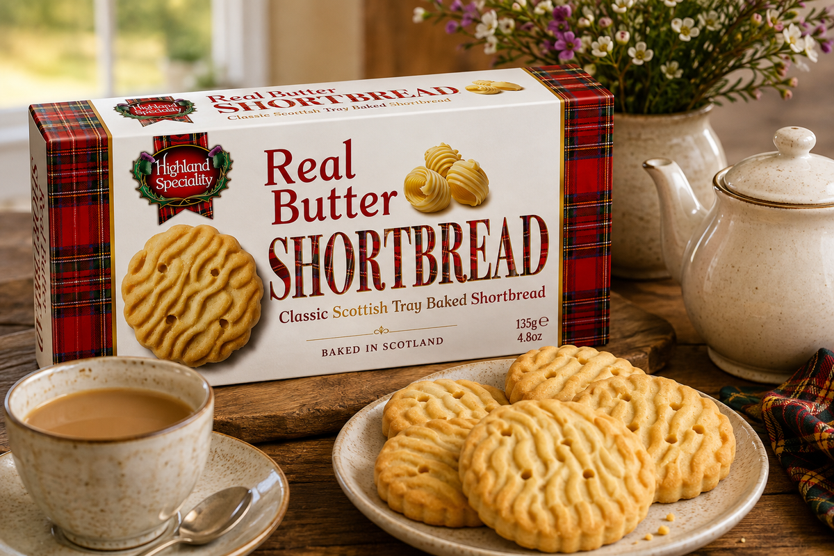 Highland Speciality Real Butter Shortbread 3 Pack – Traditional Scottish Shortbread Biscuits