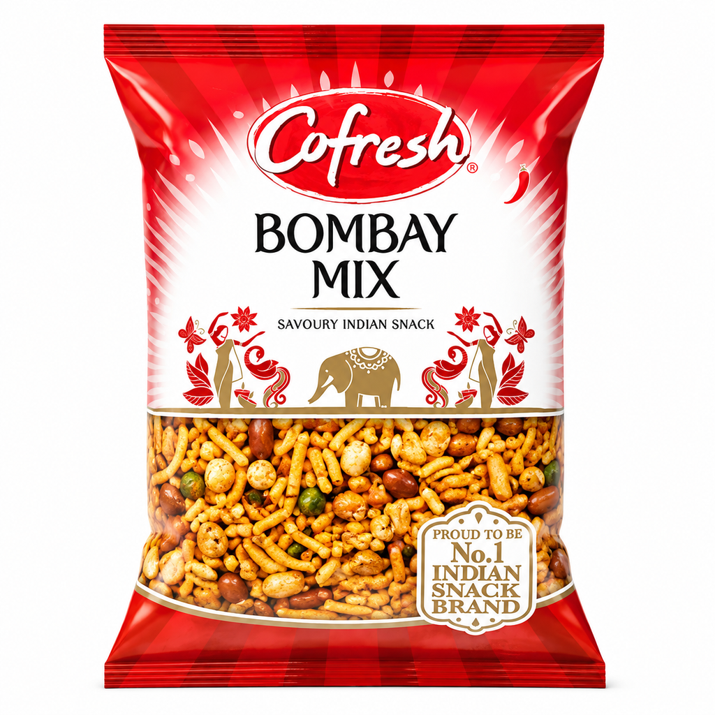 Cofresh Bombay Mix 2 x 325g – Savoury Indian Snack with Peanuts, Peas & Lentils