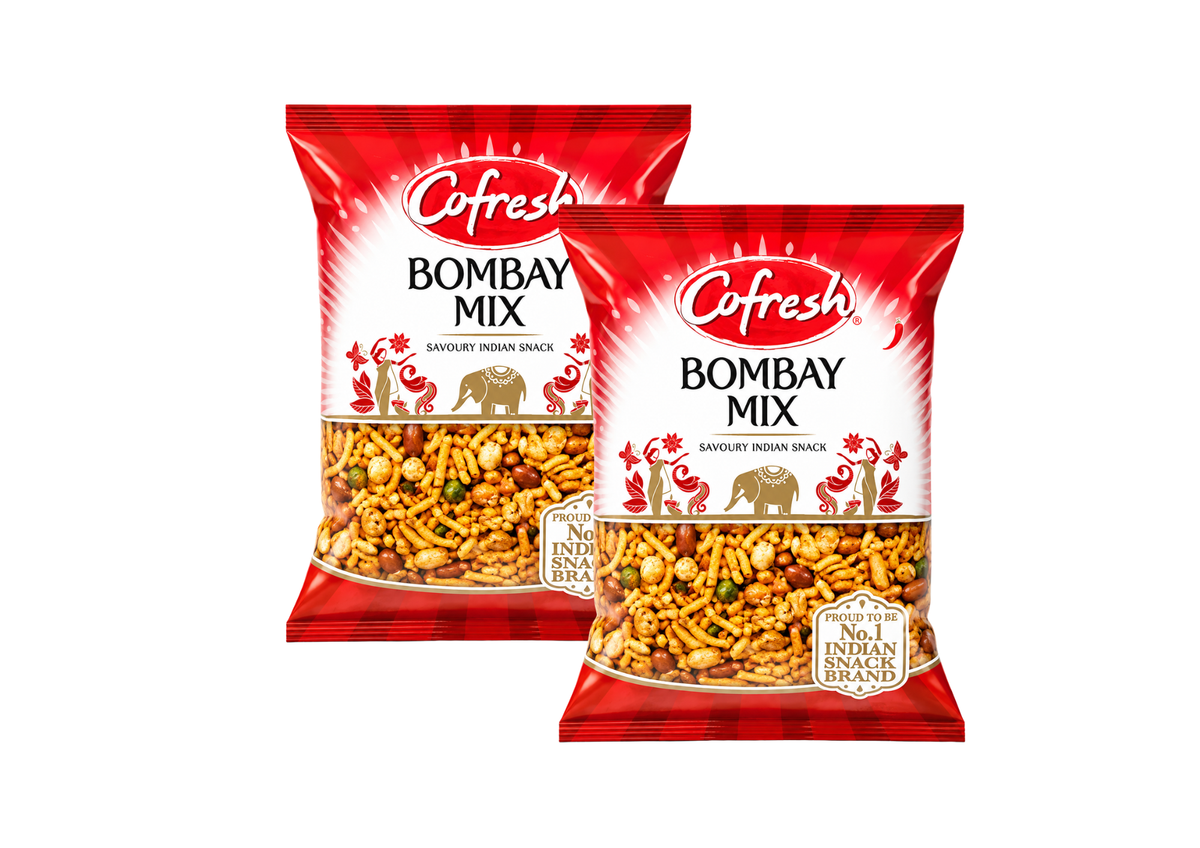 Cofresh Bombay Mix 2 x 325g – Savoury Indian Snack with Peanuts, Peas & Lentils